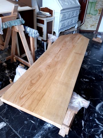 RISTRUTTURAZIONE APPARTAMENTO - Creazione del piano in legno per il lavabo del bagno principale