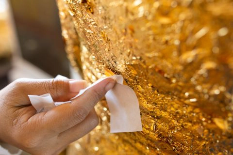 Cristina Ronga tecnica doratura in foglia d'oro